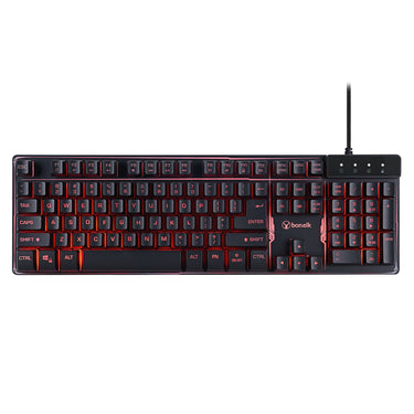 bonelk k-308 gaming led backlit keyboard, usb, full size (black)